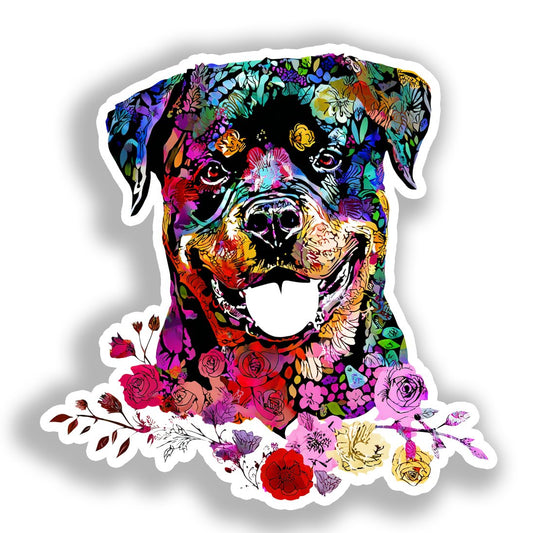 Rottweiler Dog Vinyl Decal Sticker for Car, Laptop, Tumbler and more # A018133-4" x 4"