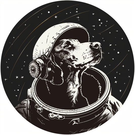 Adorable Great Dane Dog Expressive surreal Vinyl Decal Sticker for Car, Laptop, Tumbler and more # F017830