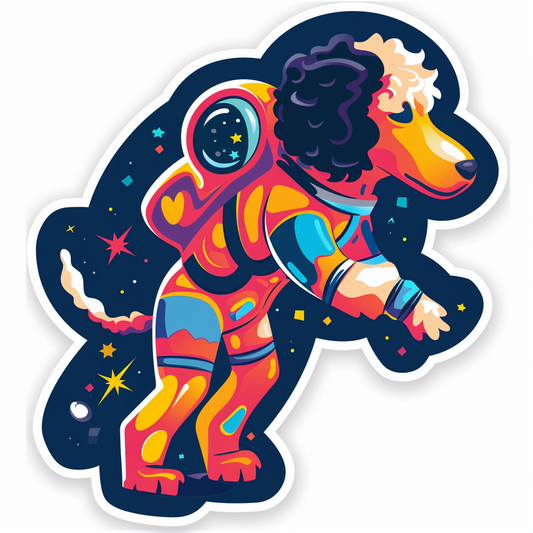 Poodle Dog astronaut Vinyl Decal Sticker for Car, Laptop, Tumbler and more # F012492