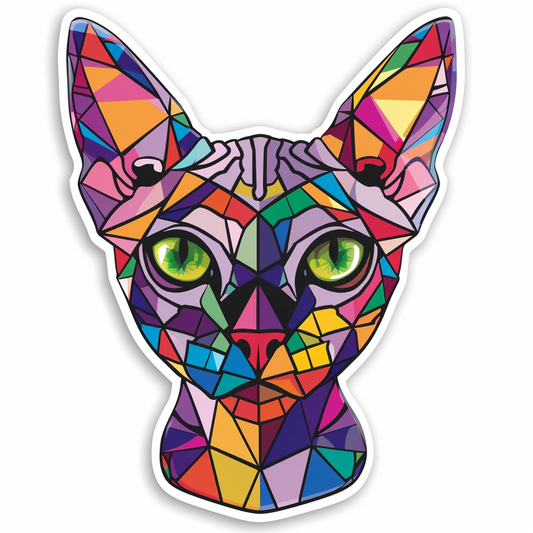 Sphynx Cat Vinyl Decal Sticker for Car, Laptop, Tumbler and more # F010140