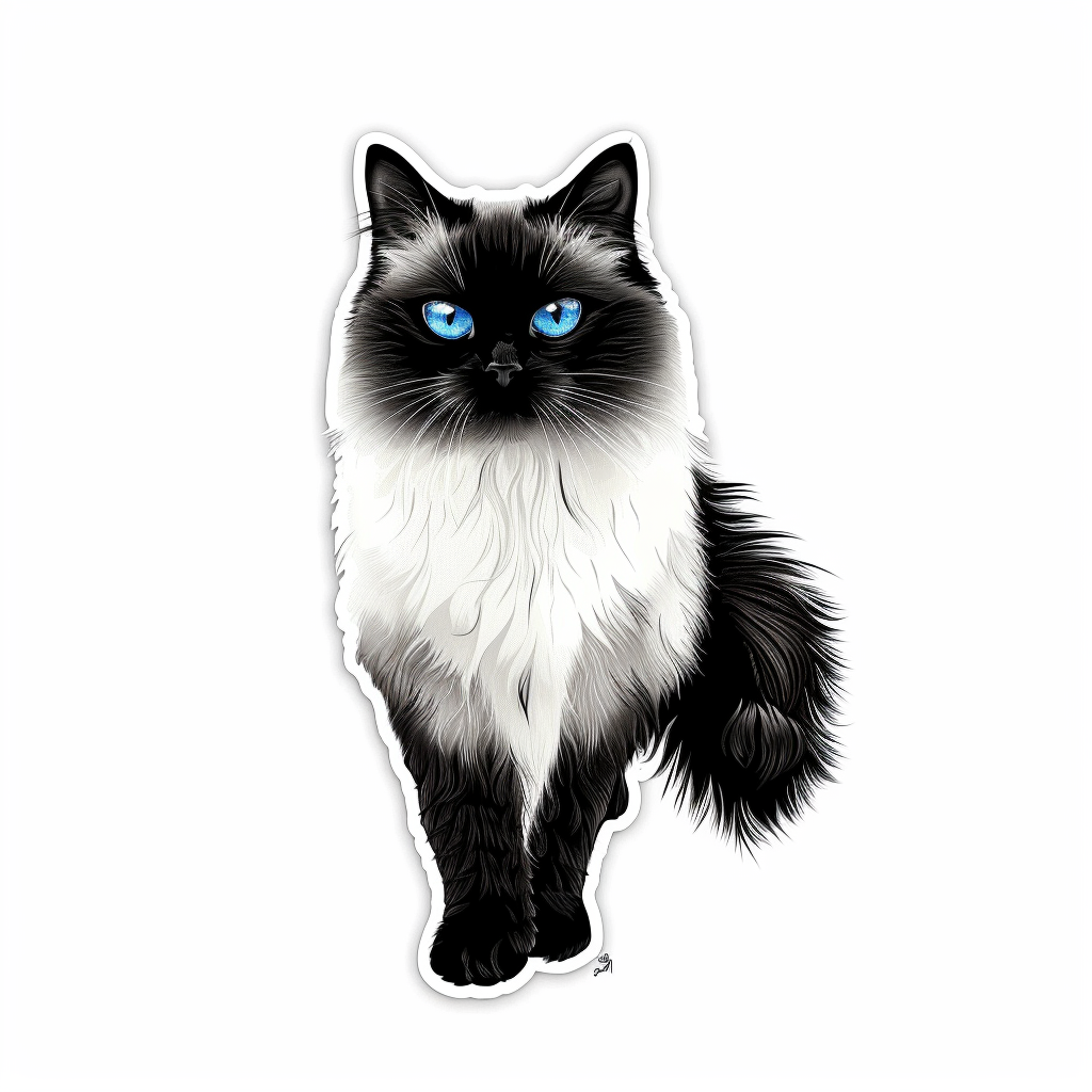 Ragdoll cat Vinyl Decal Sticker for Car, Laptop, Tumbler and more # F07909