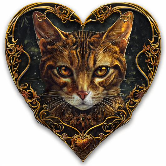 Abyssinian Cat astronaut majestic Expressive surreal Vinyl Decal Sticker for Car, Laptop, Tumbler and more # F021233-4" x 4"
