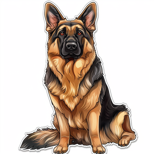 German Shepherd Dog Vinyl Decal Sticker for Car, Laptop, Tumbler and more # F011278