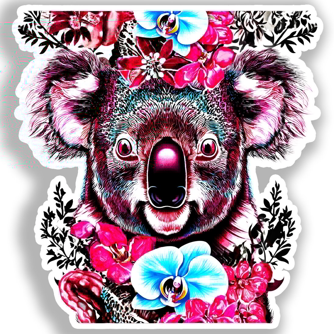 Koala Vinyl Decal Sticker for Car, Laptop, Tumbler and more # A018480-4" x 4"