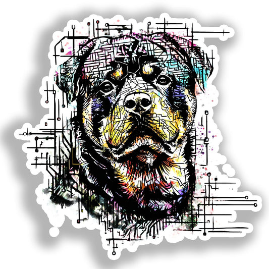 Rottweiler Dog Vinyl Decal Sticker for Car, Laptop, Tumbler and more # A018340-4" x 4"