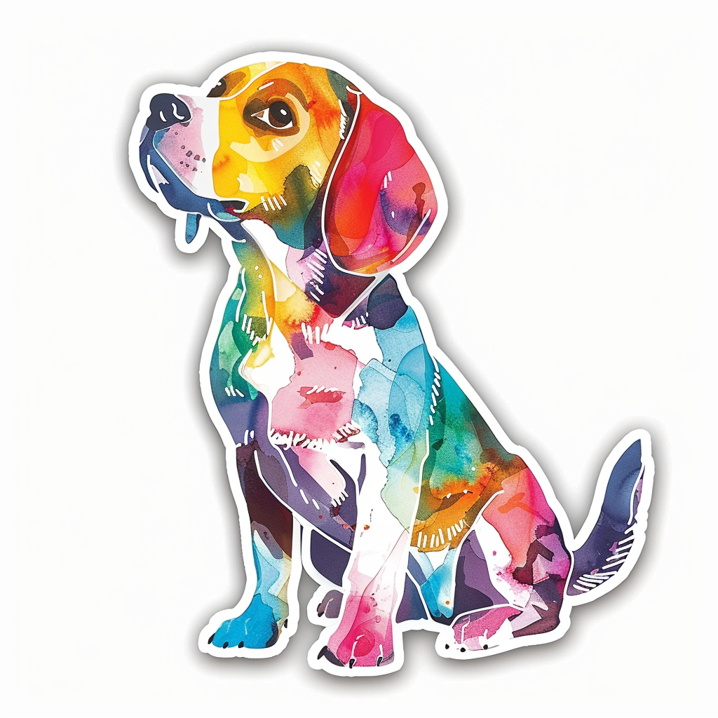 Beagle dog Vinyl Decal Sticker for Car, Laptop, Tumbler and more # F012135