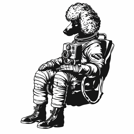Poodle Dog astronaut Vinyl Decal Sticker for Car, Laptop, Tumbler and more # F012523