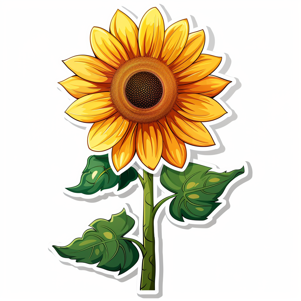 Sunflower flower majestic Expressive surreal Vinyl Decal Sticker for Car, Laptop, Tumbler and more # F023026