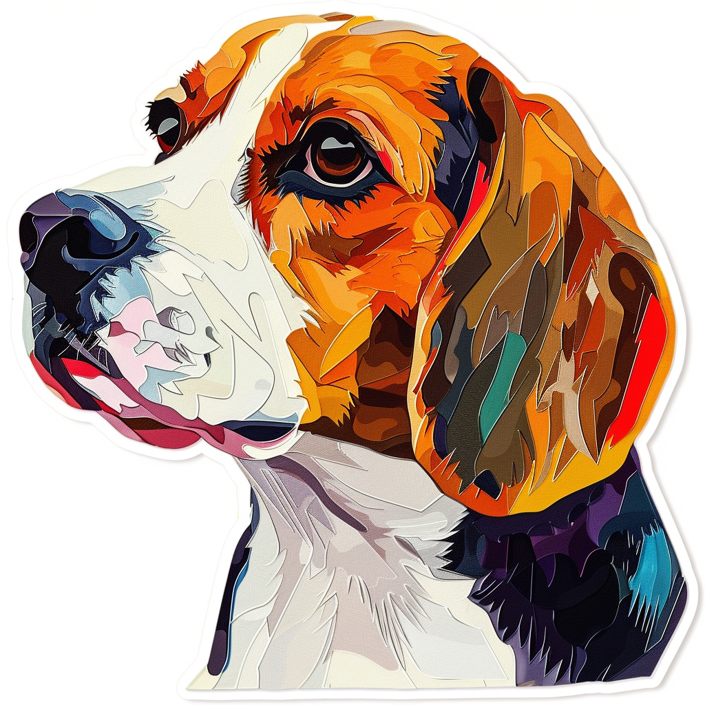 Beagle dog Vinyl Decal Sticker for Car, Laptop, Tumbler and more # F012017