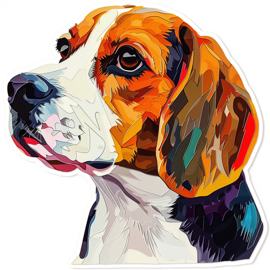 Beagle dog Vinyl Decal Sticker for Car, Laptop, Tumbler and more # F012017