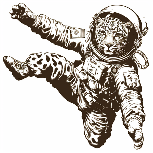 Leopard majestic Expressive surreal Vinyl Decal Sticker for Car, Laptop, Tumbler and more # F022488