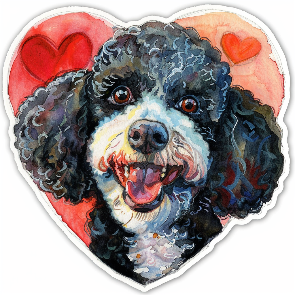 Poodle Dog heartcore Vinyl Decal Sticker for Car, Laptop, Tumbler and more # F012320