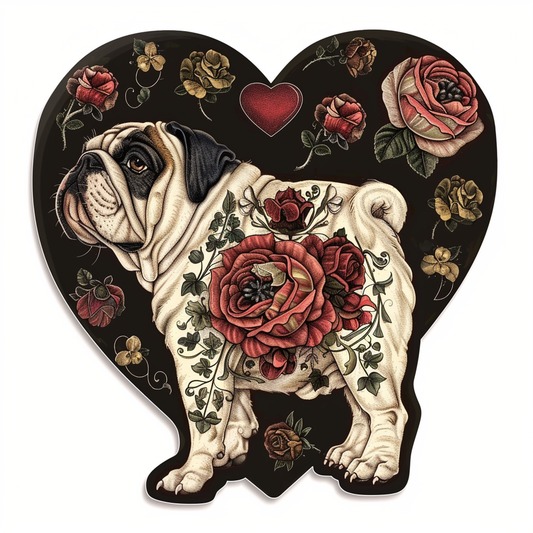 Bulldog Dog majestic Expressive surreal Vinyl Decal Sticker for Car, Laptop, Tumbler and more # F017659