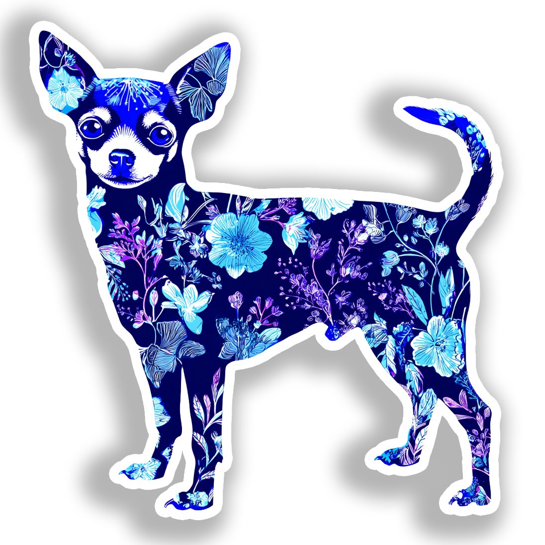 Chihuahua Dog Vinyl Decal Sticker for Car, Laptop, Tumbler and more # A017896-4" x 4"