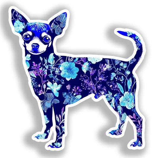 Chihuahua Dog Vinyl Decal Sticker for Car, Laptop, Tumbler and more # A017896-4" x 4"