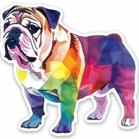 Bulldog Dog majestic Expressive surreal Vinyl Decal Sticker for Car, Laptop, Tumbler and more # F017404