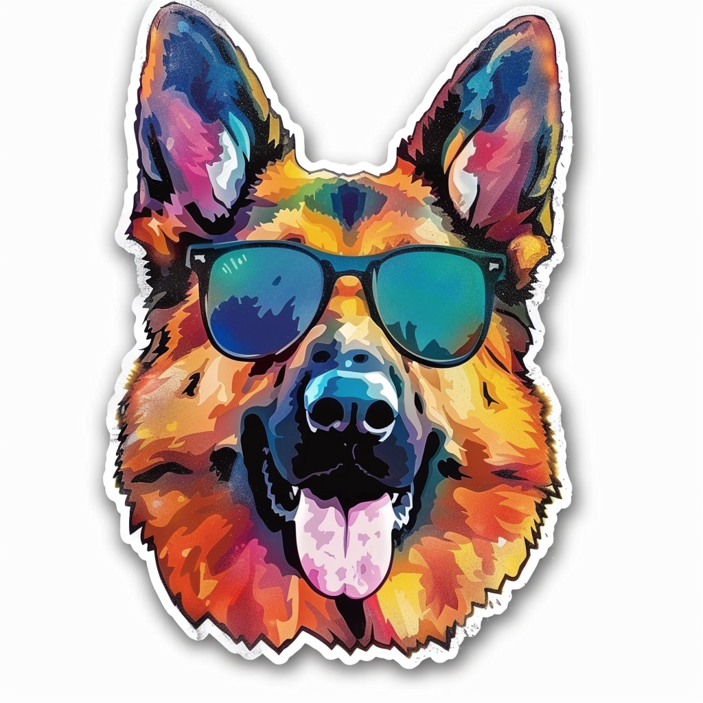 German Shepherd Dog Vinyl Decal Sticker for Car, Laptop, Tumbler and more # F011594