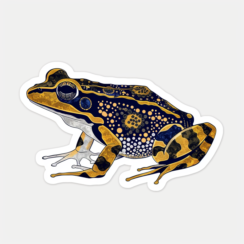 Sticker of a Frog majestic Expressive surreal Vinyl Decal Sticker for Car, Laptop, Tumbler and more # F015848