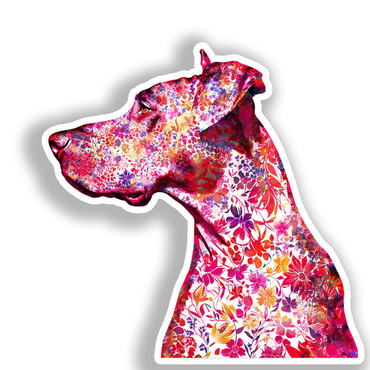 Great Dane Dog Vinyl Decal Sticker for Car, Laptop, Tumbler and more # A019471-4" x 4"