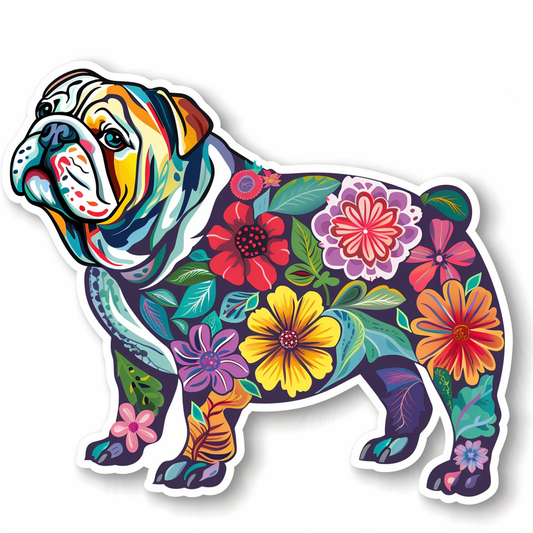 Bulldog Dog majestic Expressive surreal Vinyl Decal Sticker for Car, Laptop, Tumbler and more # F017615