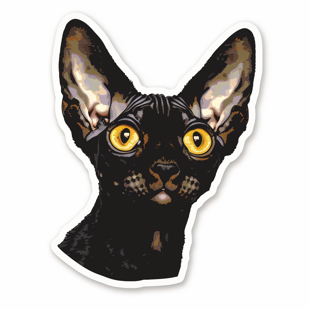 Devon Rex Cat Vinyl Decal Sticker for Car, Laptop, Tumbler and more # F09822
