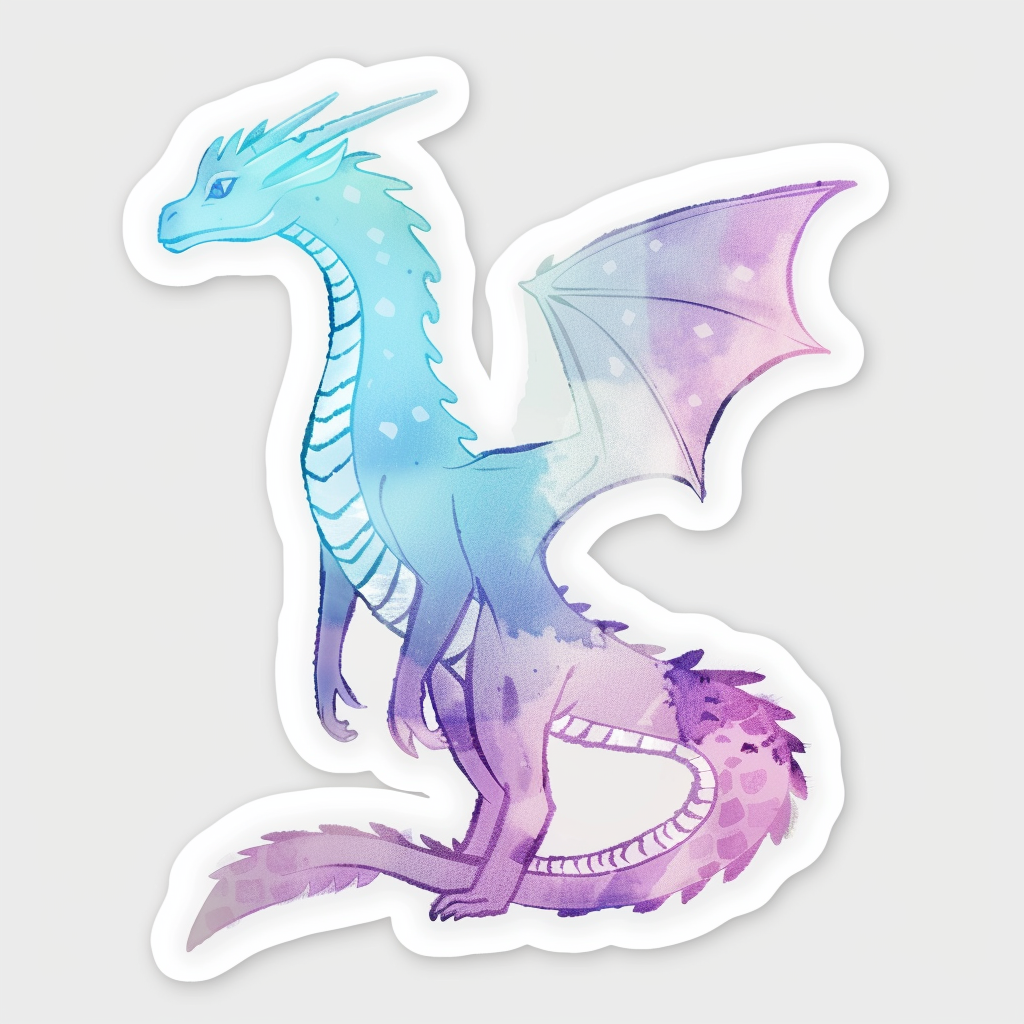 Sticker of a Dragon majestic Expressive surreal Vinyl Decal Sticker for Car, Laptop, Tumbler and more # F019155