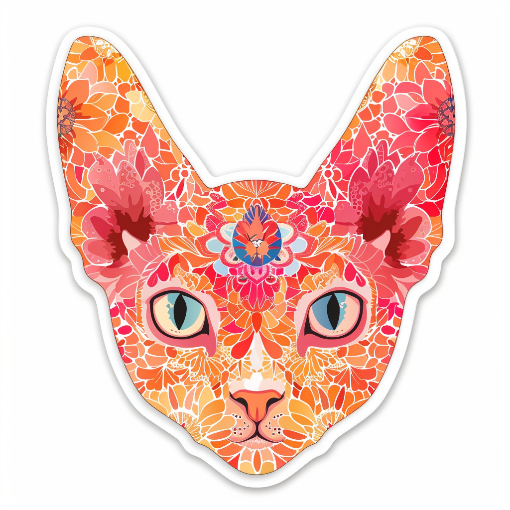 Devon Rex Cat Vinyl Decal Sticker for Car, Laptop, Tumbler and more # F09781