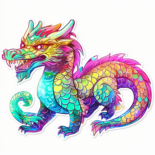 Sticker of a Dragon majestic Expressive surreal Vinyl Decal Sticker for Car, Laptop, Tumbler and more # F019135