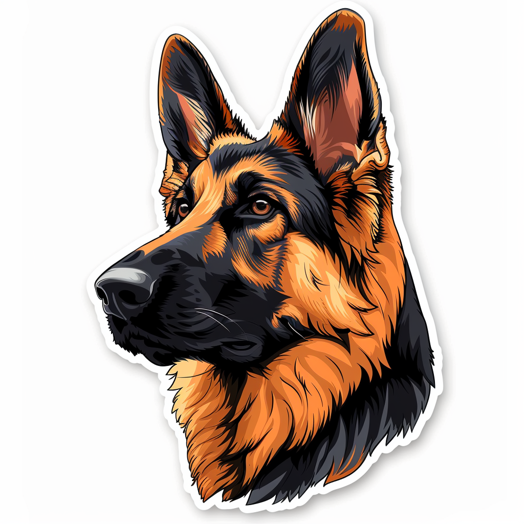 German Shepherd Dog Vinyl Decal Sticker for Car, Laptop, Tumbler and more # F011701
