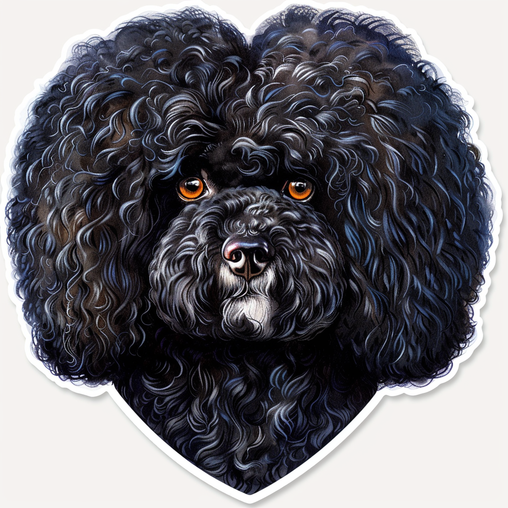 Poodle Dog heartcore Vinyl Decal Sticker for Car, Laptop, Tumbler and more # F012328