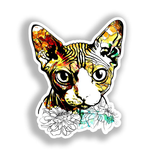 Devon Rex Cat Vinyl Decal Sticker for Car, Laptop, Tumbler and more # A019700-4" x 4"