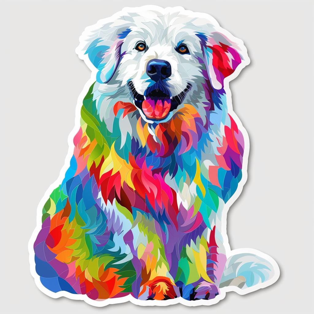 Sticker of Great Pyrenees dog  Vinyl Decal Sticker for Car, Laptop, Tumbler and more # F023670
