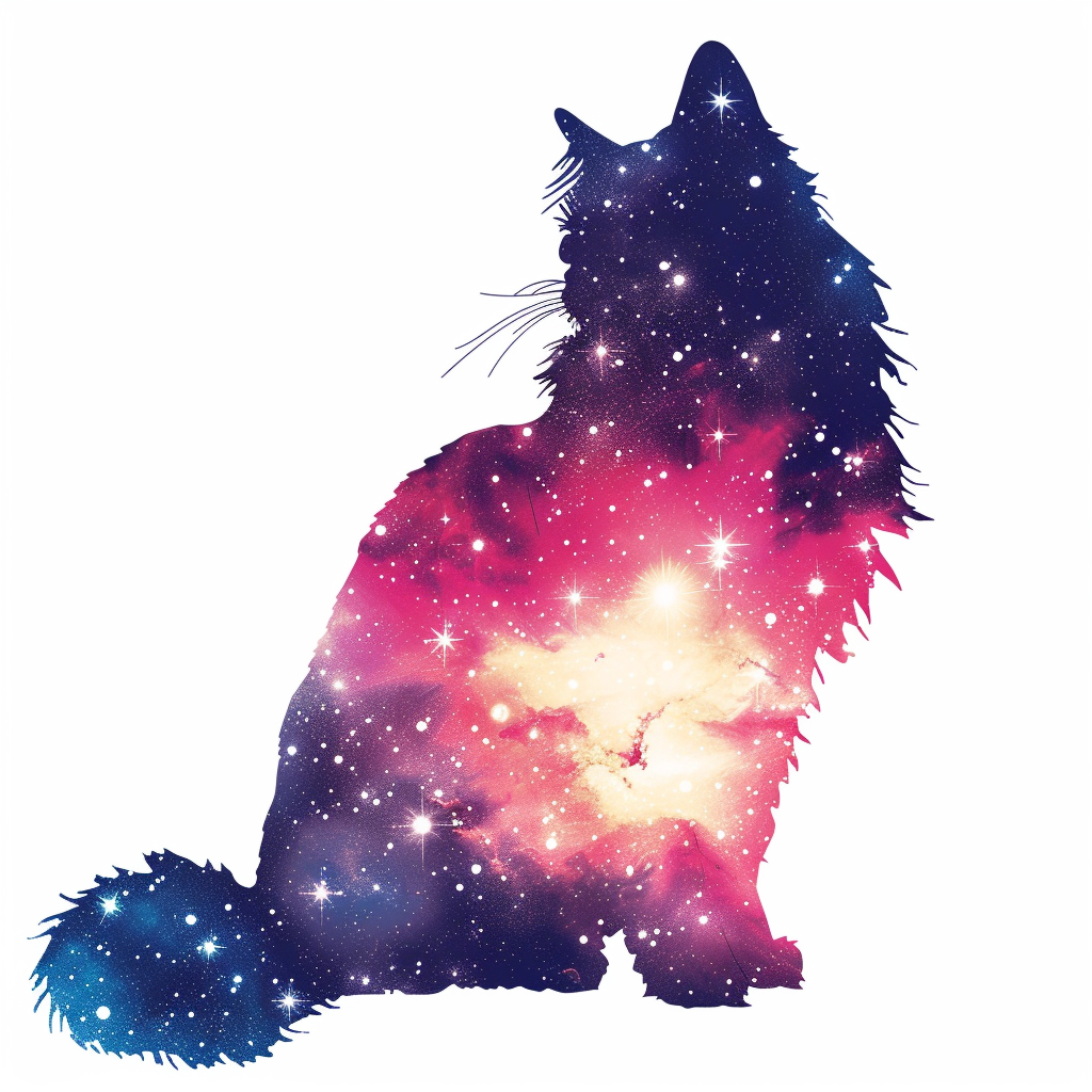 Sticker of a Persian Cat galaxy majestic Expressive surreal Vinyl Decal Sticker for Car, Laptop, Tumbler and more # F016351