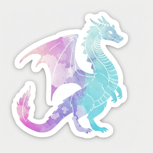 Sticker of a Dragon majestic Expressive surreal Vinyl Decal Sticker for Car, Laptop, Tumbler and more # F019159