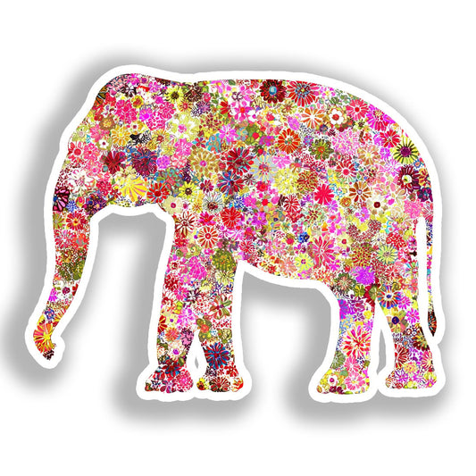 Elephant Vinyl Decal Sticker for Car, Laptop, Tumbler and more # A018529-4" x 4"