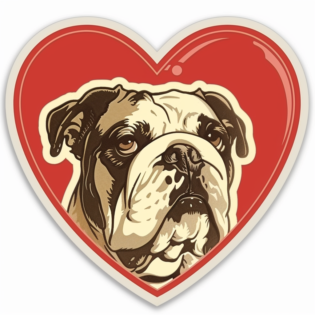 Bulldog Dog majestic Expressive surreal Vinyl Decal Sticker for Car, Laptop, Tumbler and more # F017436