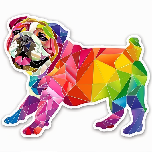 Bulldog Dog majestic Expressive surreal Vinyl Decal Sticker for Car, Laptop, Tumbler and more # F017562