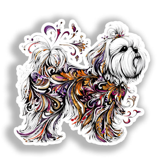 Maltese Dog Vinyl Decal Sticker for Car, Laptop, Tumbler and more # A019384-4" x 4"