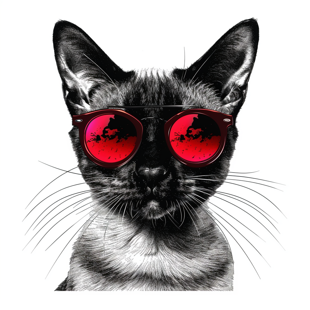 Burmese Cat wearing sunglasses Vinyl Decal Sticker for Car, Laptop, Tumbler and more # F010982