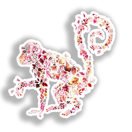 Monkey Vinyl Decal Sticker for Car, Laptop, Tumbler and more # A018476-4" x 4"