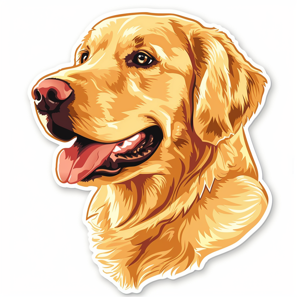 Golden Retriever Dog Vinyl Decal Sticker for Car, Laptop, Tumbler and more # F010512