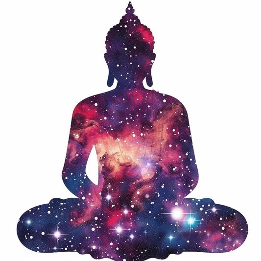 Sticker of a Buddha galaxy majestic Expressive surreal Vinyl Decal Sticker for Car, Laptop, Tumbler and more # F017227