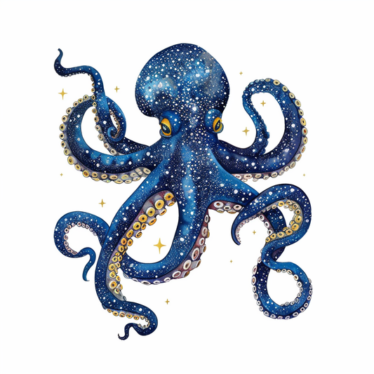 Sticker of a Octopus galaxy majestic Expressive surreal Vinyl Decal Sticker for Car, Laptop, Tumbler and more # F015625