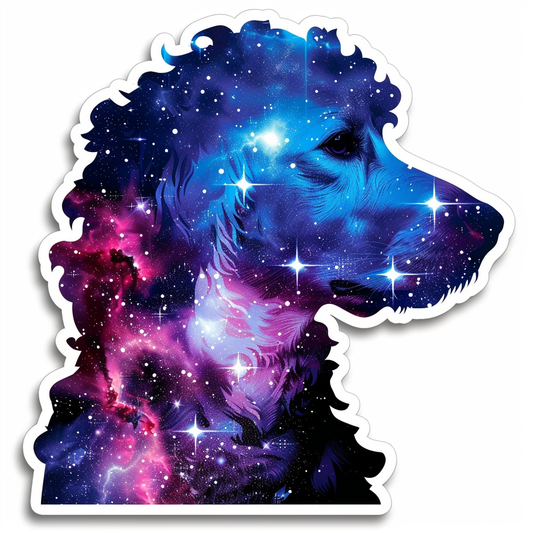 Poodle Dog galaxy Vinyl Decal Sticker for Car, Laptop, Tumbler and more # F012350