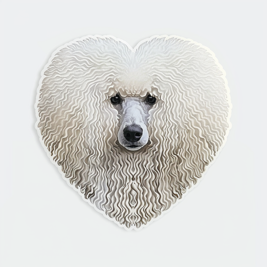 Poodle Dog heartcore Vinyl Decal Sticker for Car, Laptop, Tumbler and more # F012365