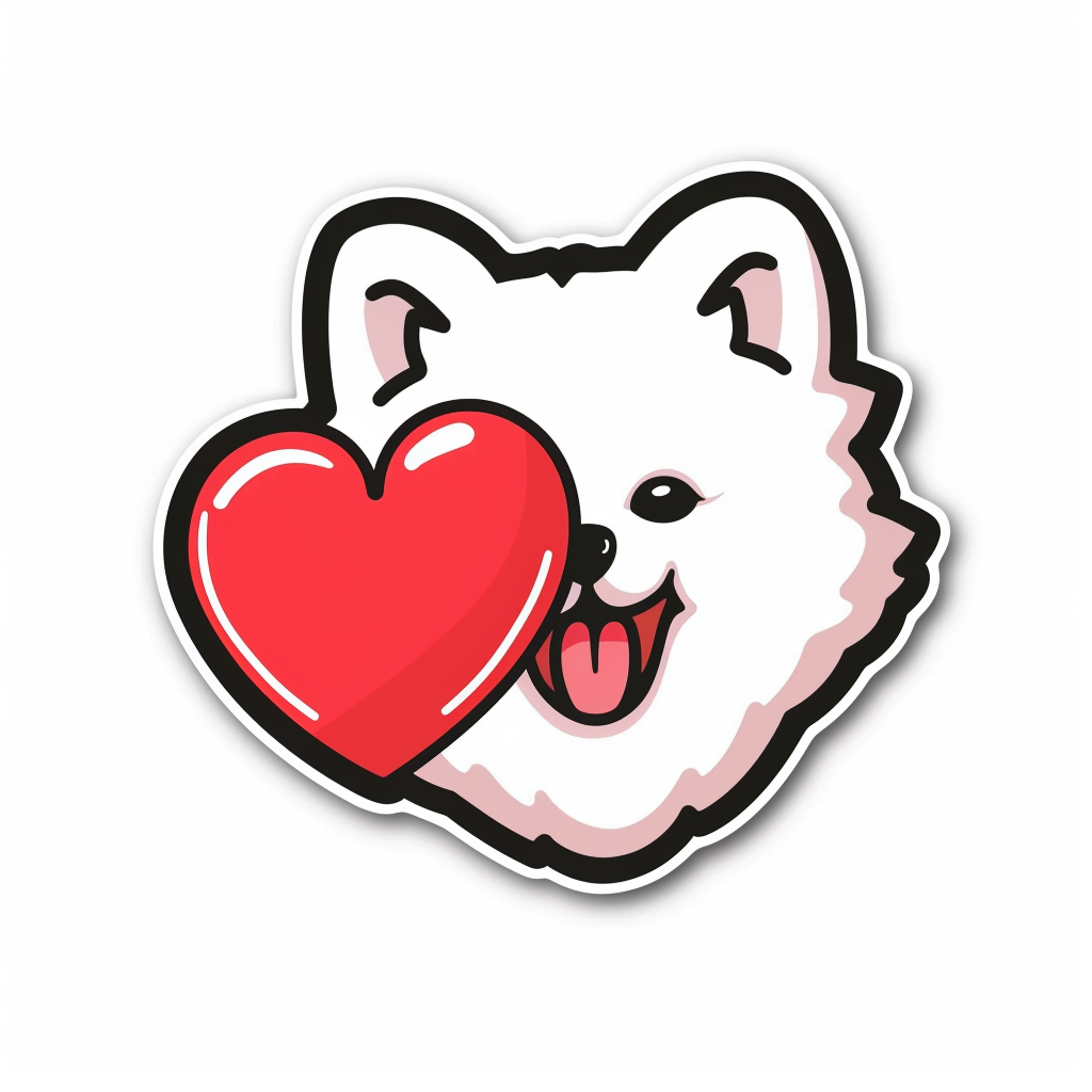 Sticker of a Pomeranian Dog majestic Expressive surreal Heartcore Vinyl Decal Sticker for Car, Laptop, Tumbler and more # F013998