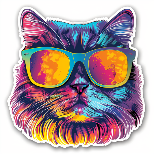Cat Vinyl Decal Sticker for Car, Laptop, Tumbler and more # F016196-4" x 4"
