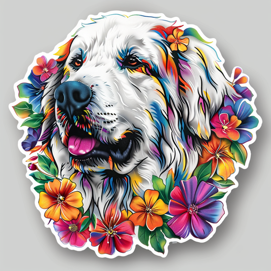 Sticker of Great Pyrenees dog  Vinyl Decal Sticker for Car, Laptop, Tumbler and more # F023596