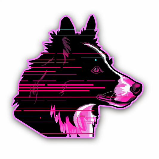 Border Collie Dog majestic Expressive surreal Vinyl Decal Sticker for Car, Laptop, Tumbler and more # F021825-4" x 4"