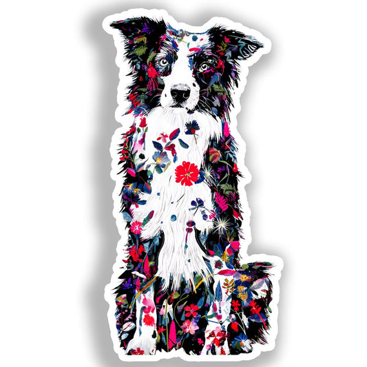 Border Callie Dog Vinyl Decal Sticker for Car, Laptop, Tumbler and more # A019009-4" x 4"